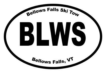 Bellows Falls Ski Tow Oval Sticker