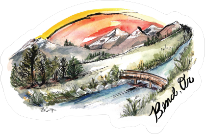 Bend OR Painted Skyline Sticker