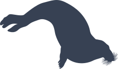 Benevolent Walrus Swimming Sticker