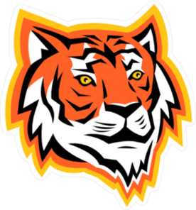 Bengal Tiger Head Mascot Sticker
