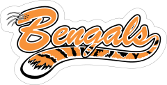 Bengals Logo Type Mascot Sticker