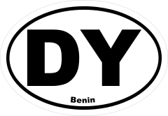 Benin Dy Oval Sticker