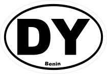 Benin Dy Oval Sticker
