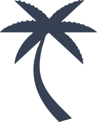 Bent Palm Tree Sticker