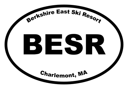 Berkshire East Ski Resort Oval Sticker