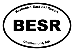 Berkshire East Ski Resort Oval Sticker