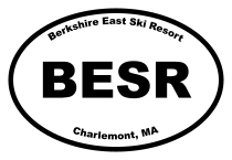Berkshire East Ski Resort Oval Sticker