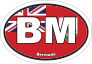 Bermuda Bm Flag Oval Sticker