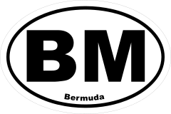 Bermuda Bm Oval Sticker