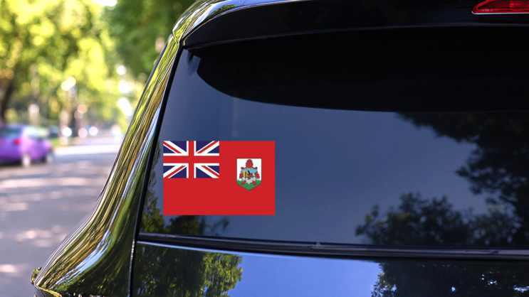 Bermuda Flag Sticker on a Rear Car Window (New) example