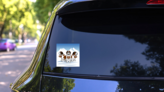 Bernard Alpine Dogs Sticker on a Rear Car Window (New) example