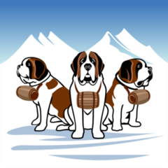 Bernard Alpine Dogs Sticker