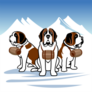 Bernard Alpine Dogs Sticker