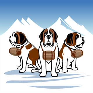 Bernard Alpine Dogs Sticker