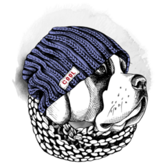 Bernard Blue Hat Sticker