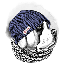 Bernard Blue Hat Sticker