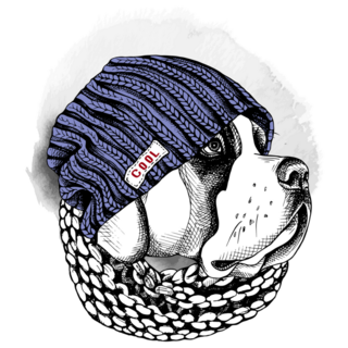 Bernard Blue Hat Sticker