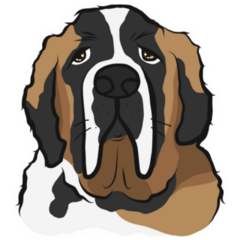 Bernard Cute Face Sticker