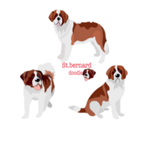 Bernard Dog Doodle Sticker