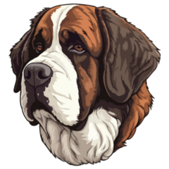 Bernard Dog Head Sticker