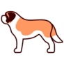 Bernard Dog Icon Sticker