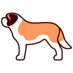 Bernard Dog Icon Sticker