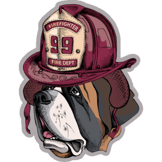 Bernard Firefighter Sticker