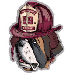 Bernard Firefighter Sticker