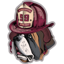 Bernard Firefighter Sticker