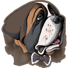 Bernard In Tie Sticker