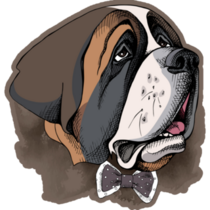 Bernard In Tie Sticker