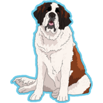 Bernard On Blue Sticker