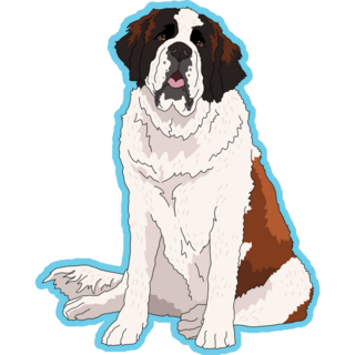 Bernard On Blue Sticker