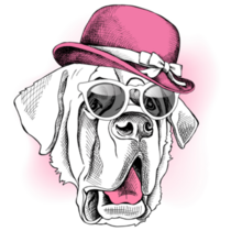 Bernard Pink Hat Sticker