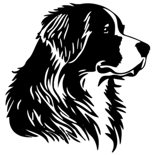 Bernese Dog Outline Sticker