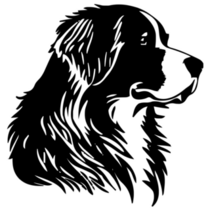 Bernese Dog Outline Sticker