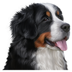 Bernese Tongue Out Sticker