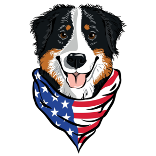 Bernese USA Bandana Sticker