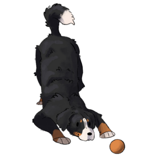 Bernese With A Ball Sticker