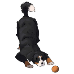 Bernese With A Ball Sticker