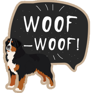 Bernese Woof Sticker