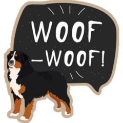 Bernese Woof Sticker