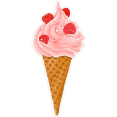 Berry Soft Serve Sticker