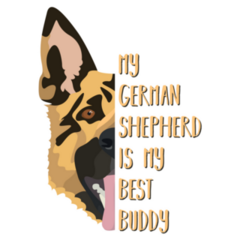 Best Buddy German Shepherd Sticker