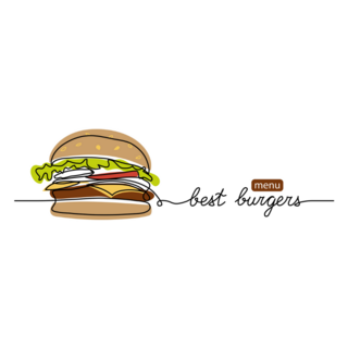 Best Burgers Menu Line Sticker