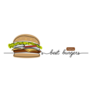 Best Burgers Menu Line Sticker