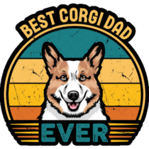 Best Corgi Dad Ever Sticker
