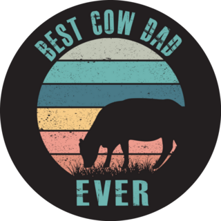 Best Cow Dad Ever Farmer Sticker