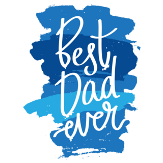 Best Dad Ever Blue Paint Sticker