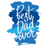 Best Dad Ever Blue Paint Sticker